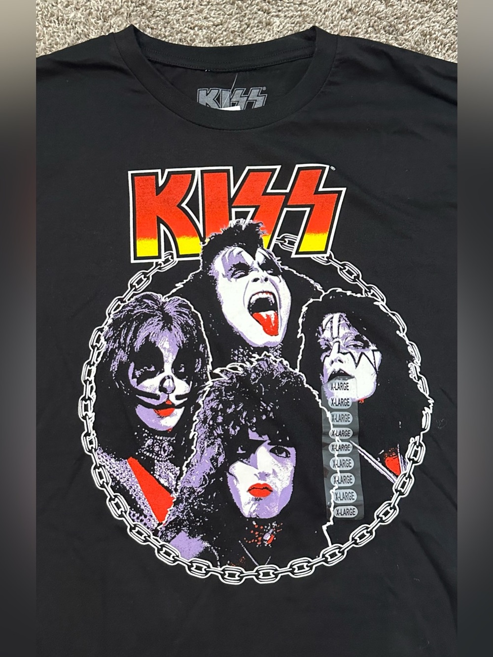 KISS Men’s Black Graphic Tshirt NWT Size XL